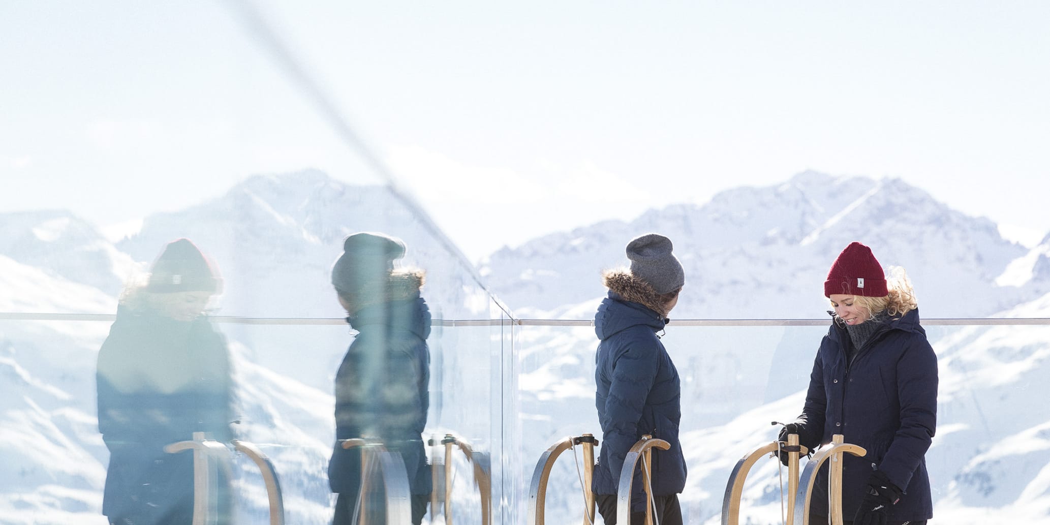 Schlitteln im Engadin