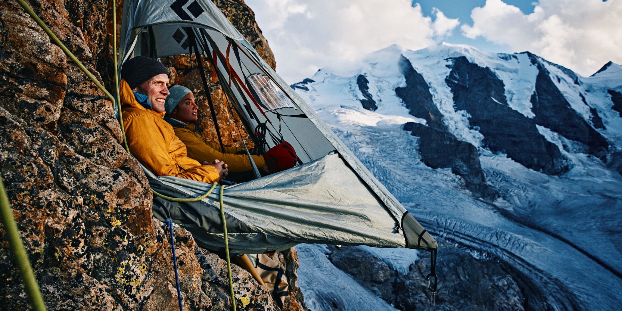 Aussicht auf die Diavolezza beim Portaledge