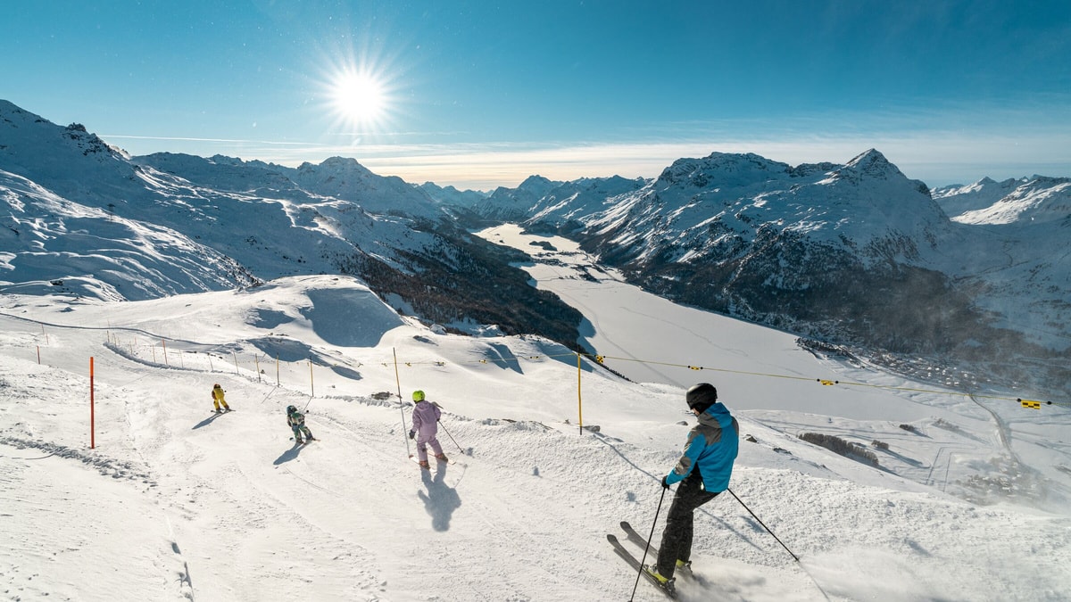 Hahnenseeabfahrt Corvatsch nach St. Moritz