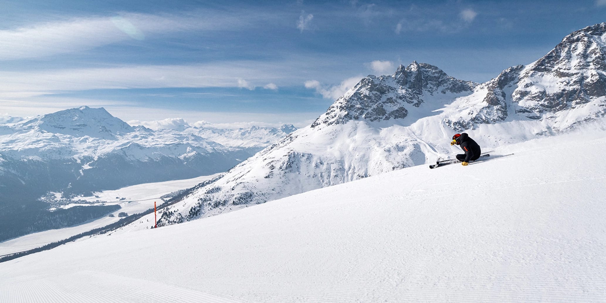 Skifahren im Engadin