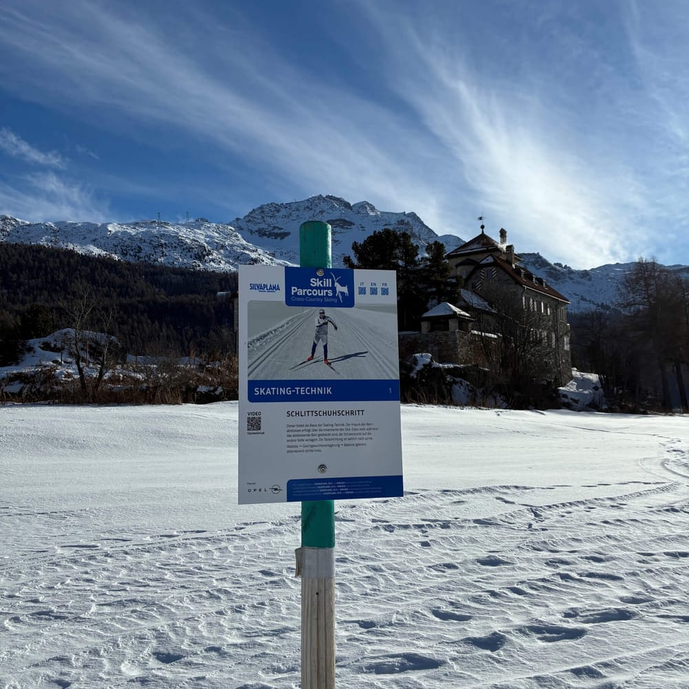 Langlauf Skill Parcours in Silvaplana