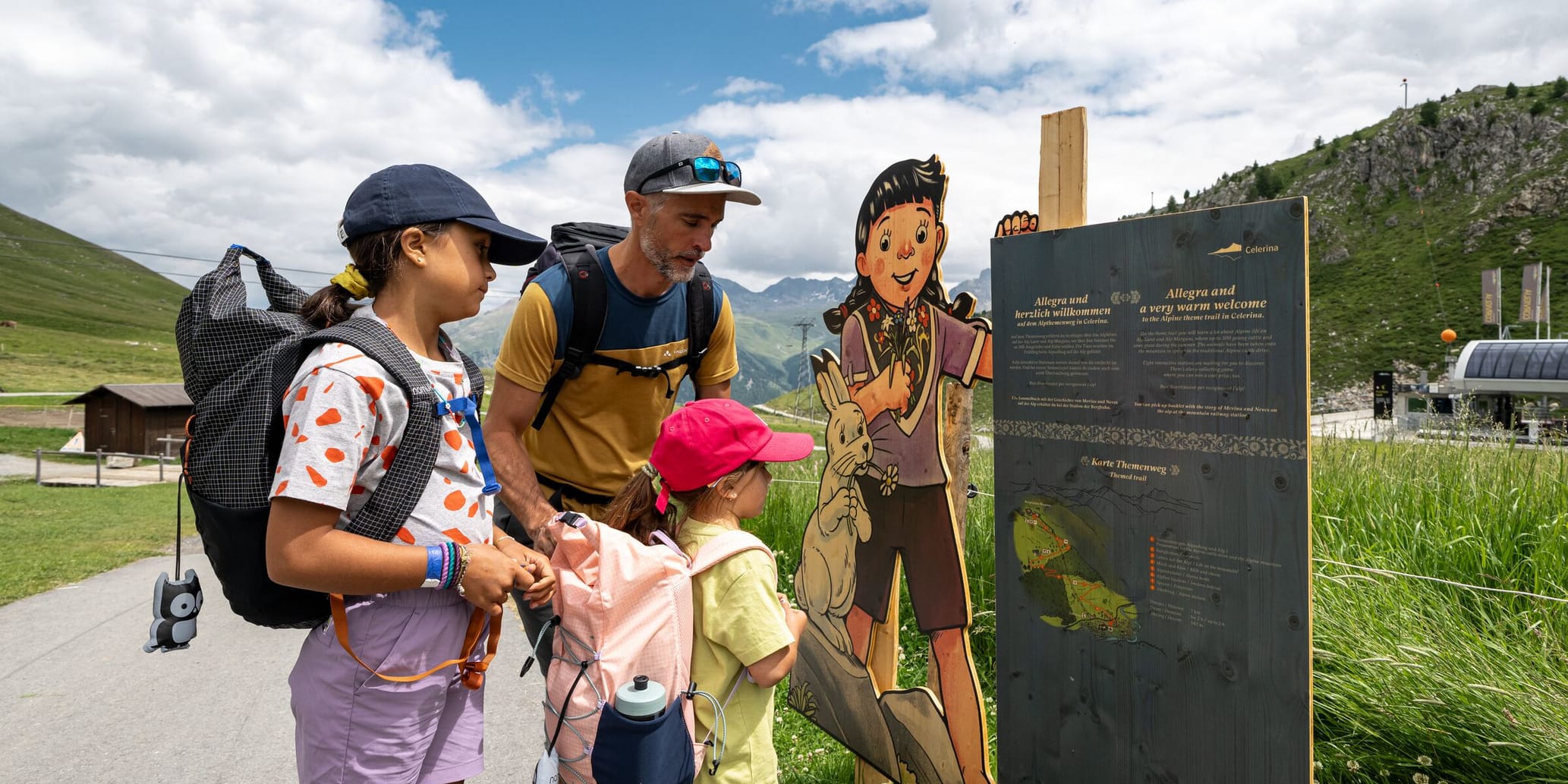 Familien im Engadin im Sommer