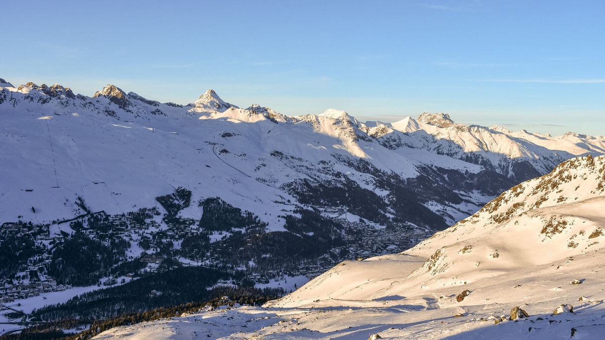 Hahnenseeabfahrt Corvatsch nach St. Moritz