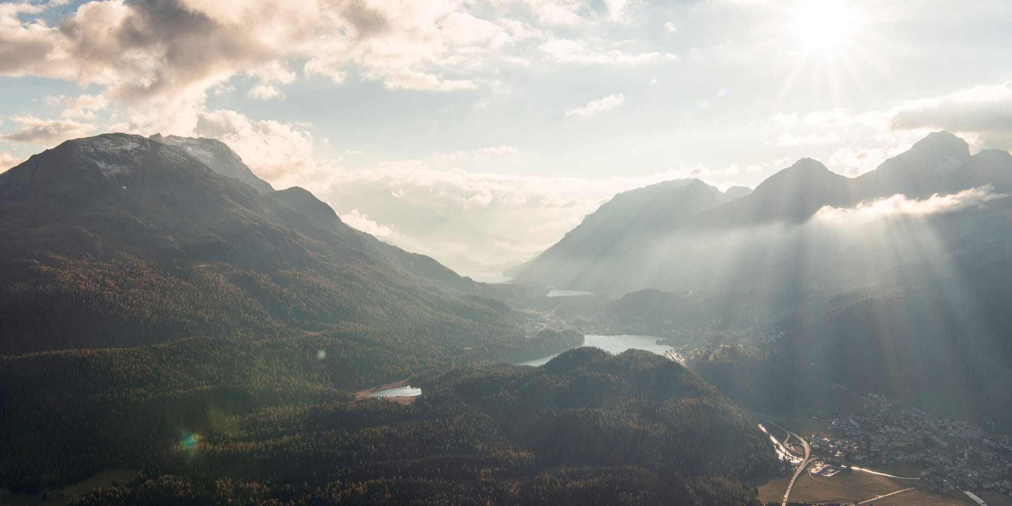 Samedner Sommerwanderungen Ausblick Muottas Muragl