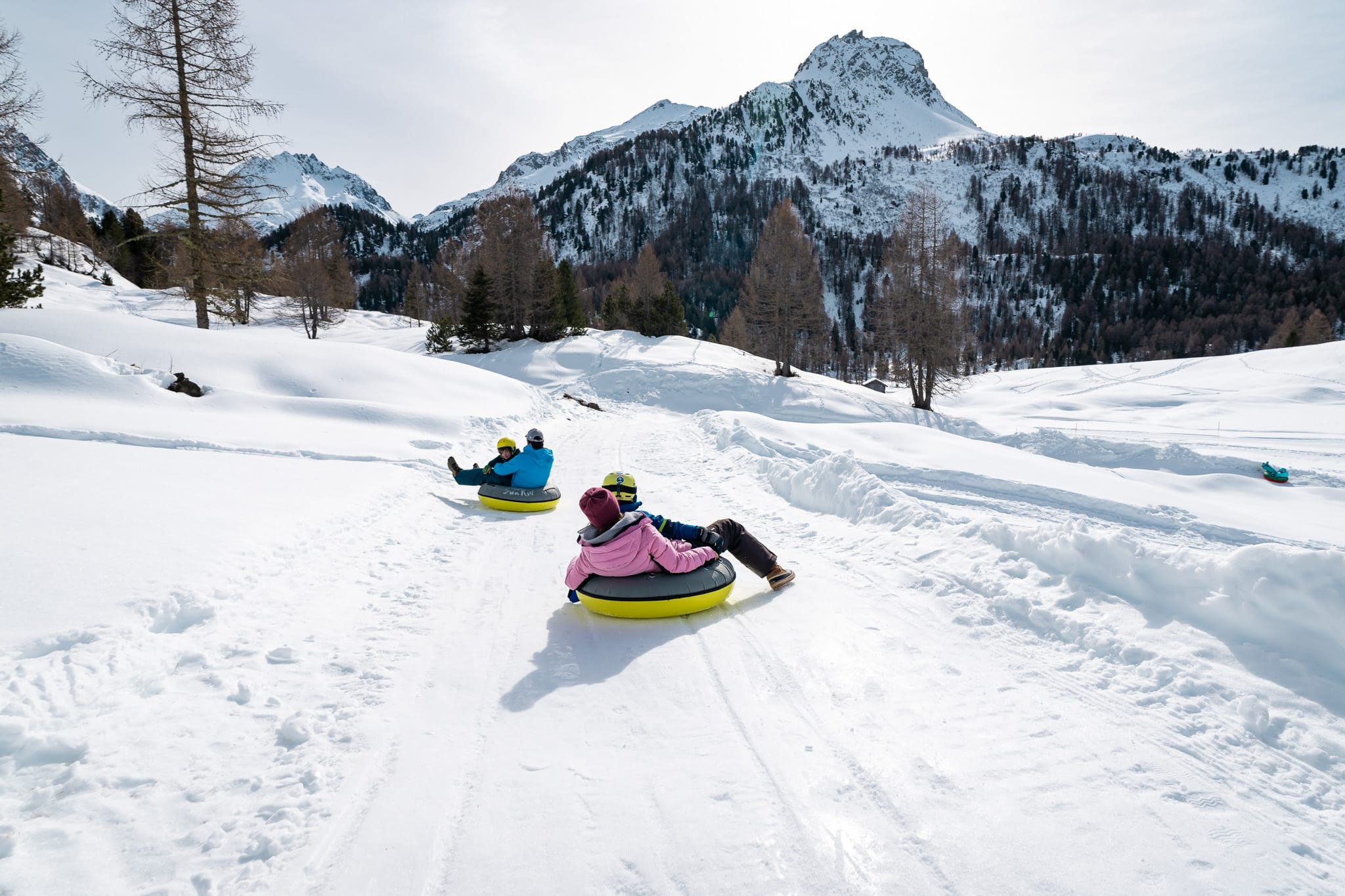 Snowtubing im Engadin