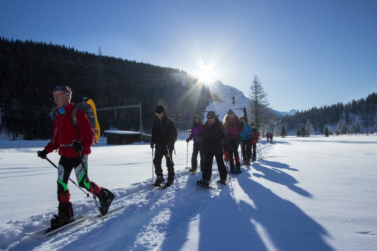 Snowshoe hike Cavaglia