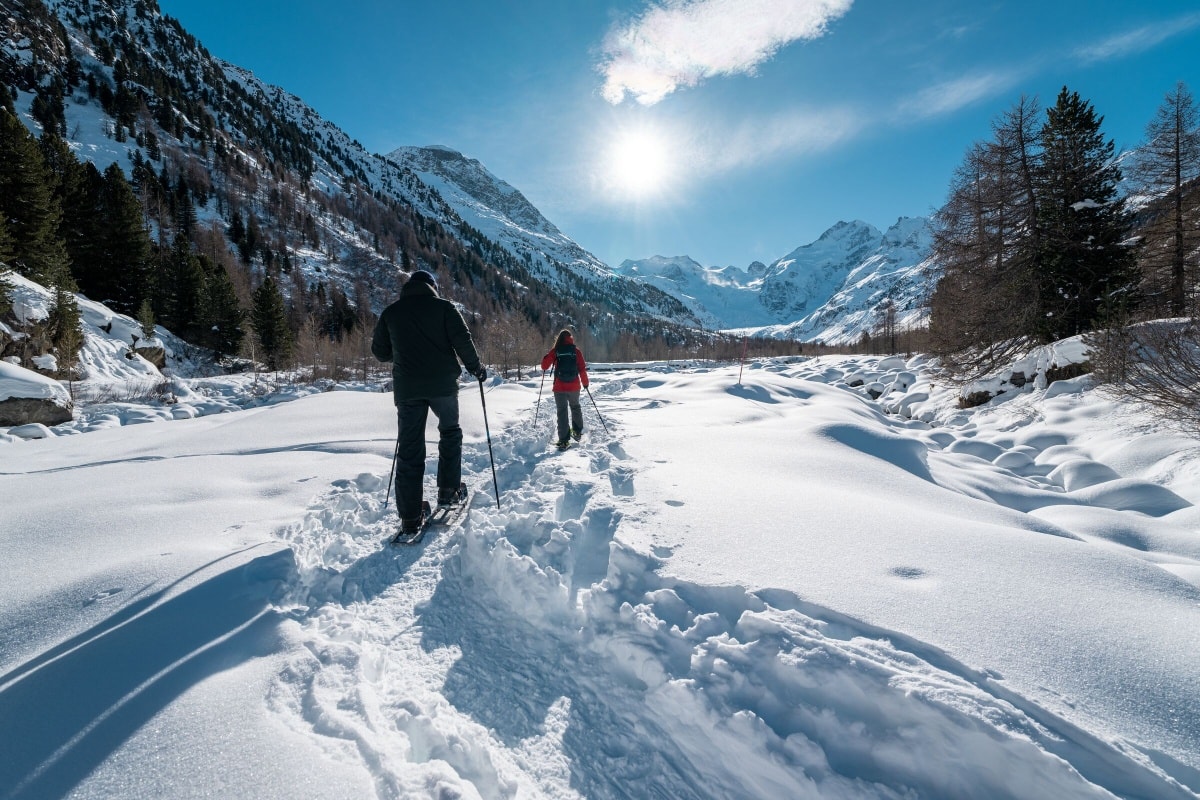 Morteratsch snowshoe route