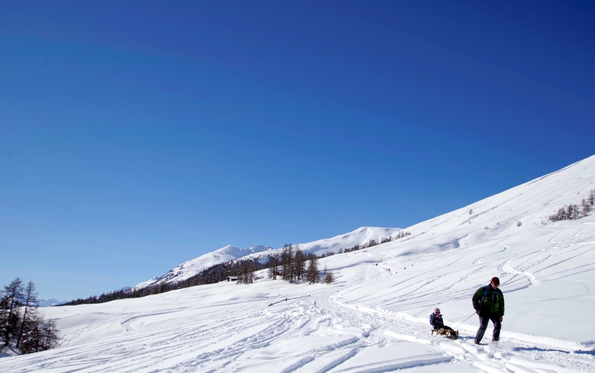 Snowshoe route Zuoz Pizzet - Alp Es-cha Dadour